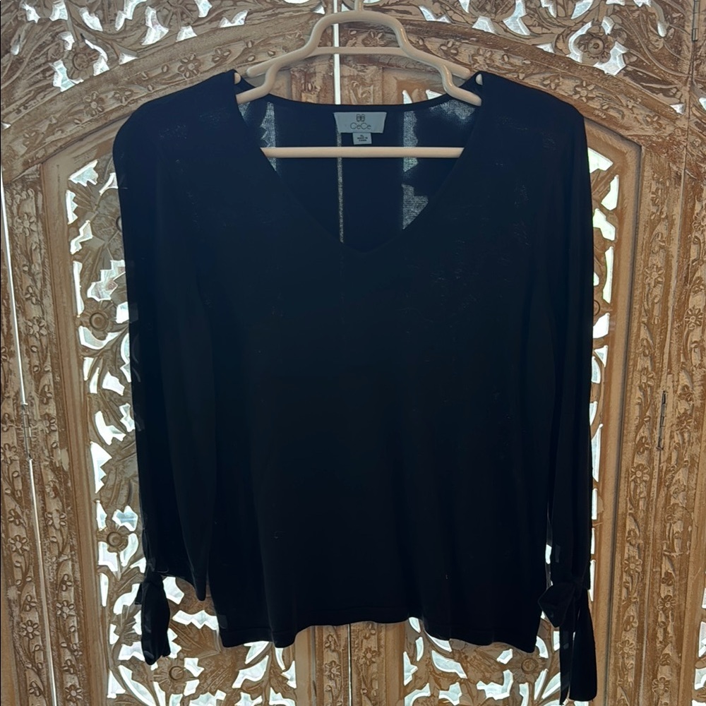 Elegant Black V-Neck Sweater